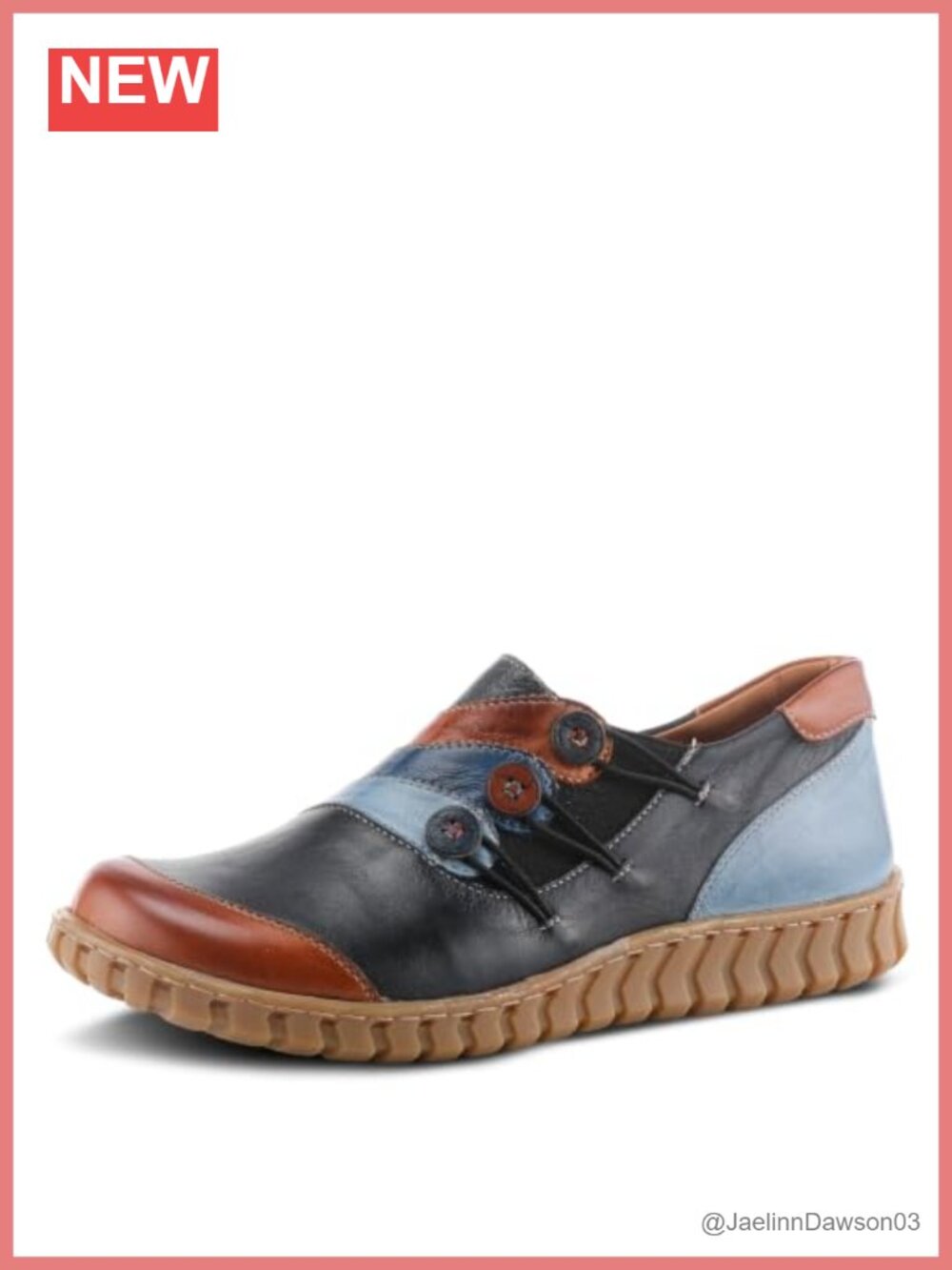 Women's Leather Slip-On Loafer with Removable Insole Low Heel Casual Walking